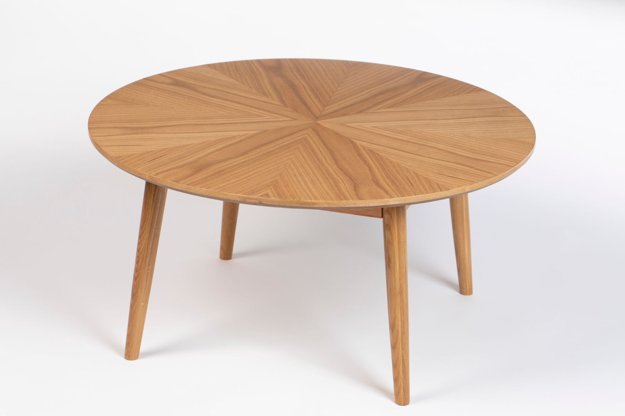 Fabio Natural Wood Round Coffee Table